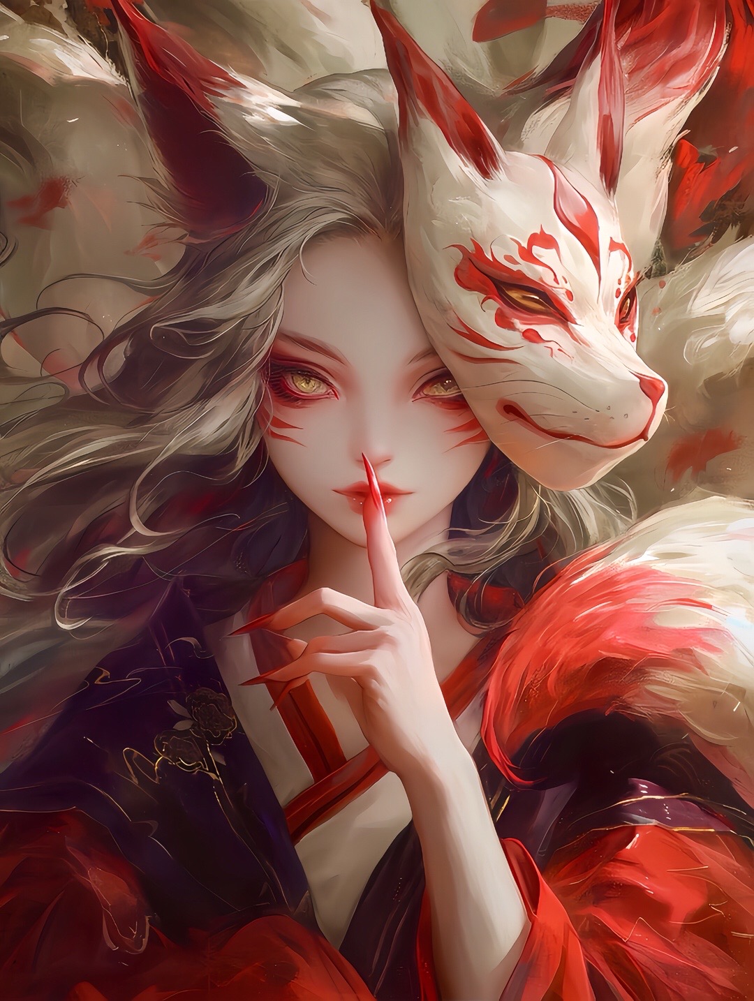 #mujer #femenina #zorro #anime #animado #kitsune