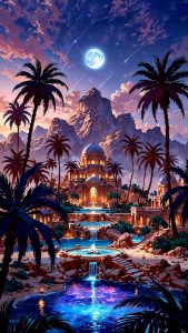 #paisaje #palacio #castillo #natural #luna #moon