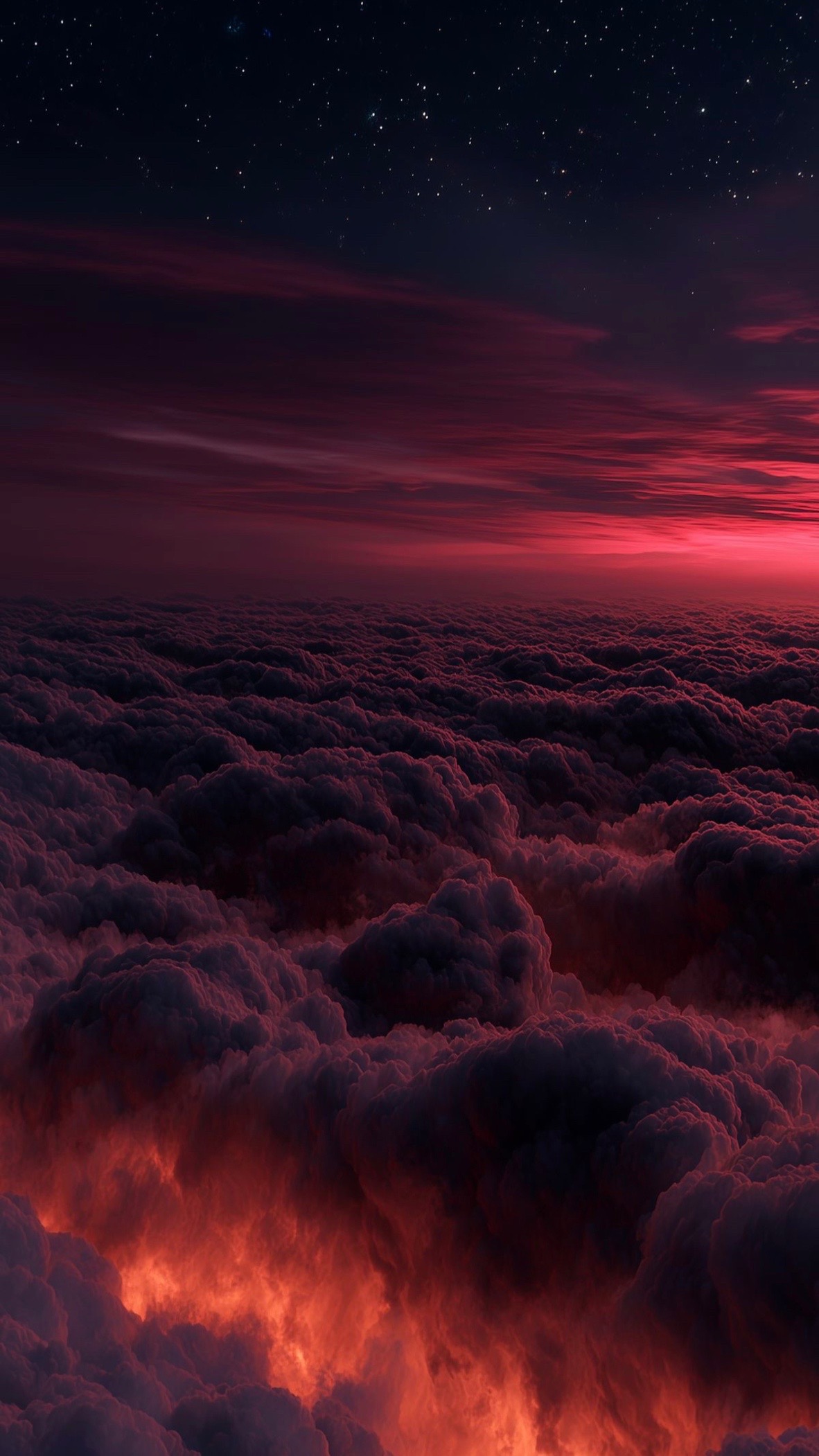 #nubes #clouds #rojo #red #naranja #orange #fuego #fire #cielo #sky #atardecer #sunset #fantasía #fantasy