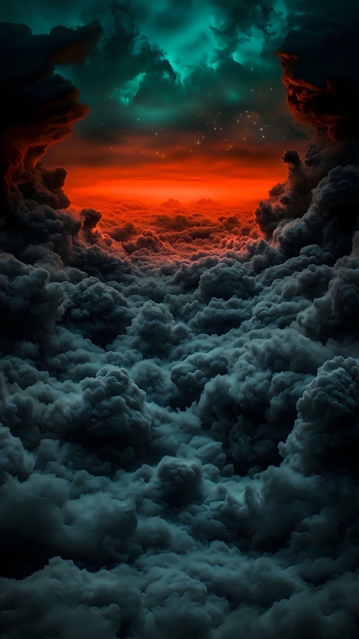 #nubes #clouds #rojo #red #azul #blue #atmosfera #atmosphere #cielo #sky #surreal #dreamlike #paisaje #landscape