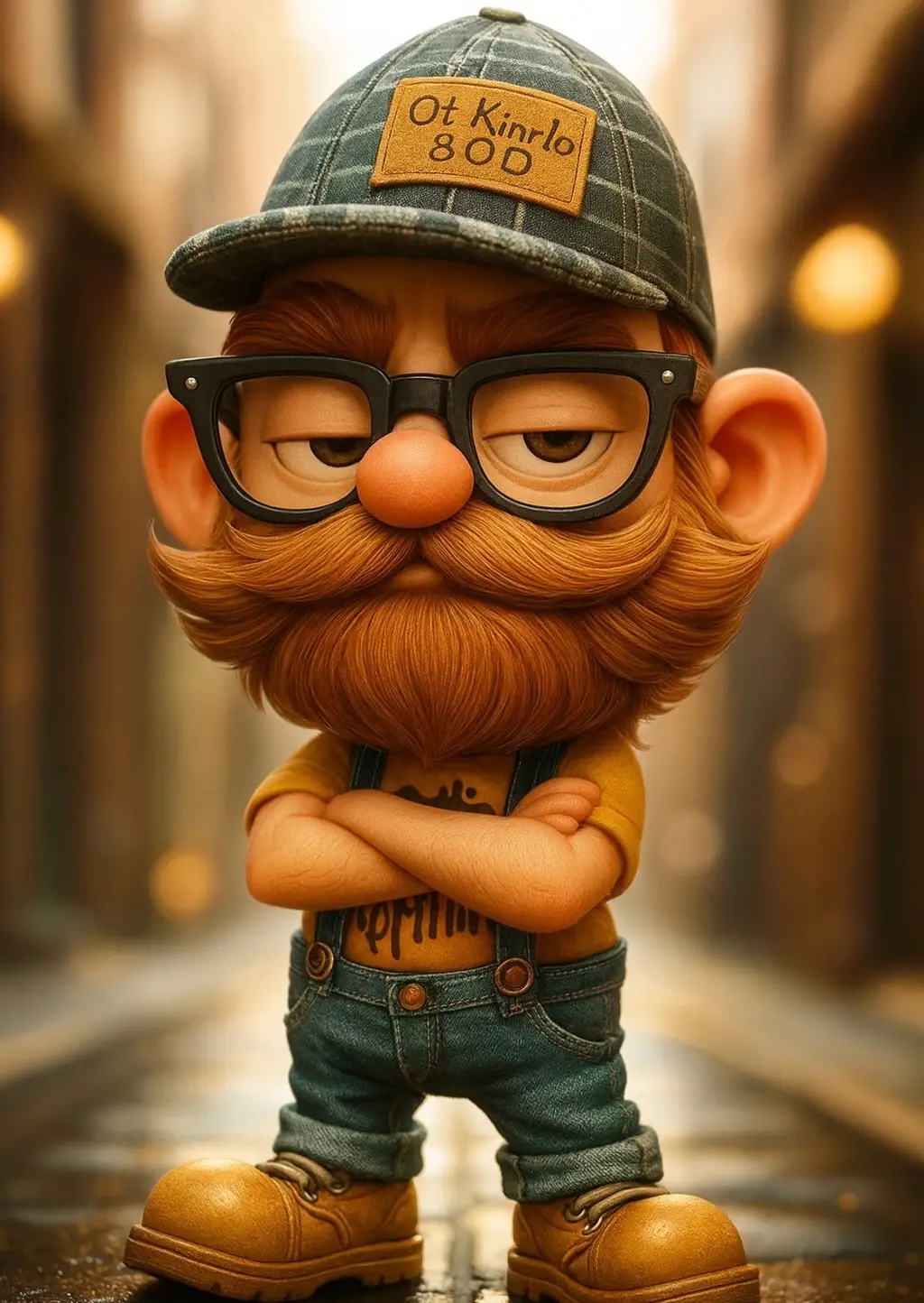#muñeco #figurine #bignose #narizgrande #gafas #glasses #barba #beard #gorra #cap #overalls #mono #boots #botas
