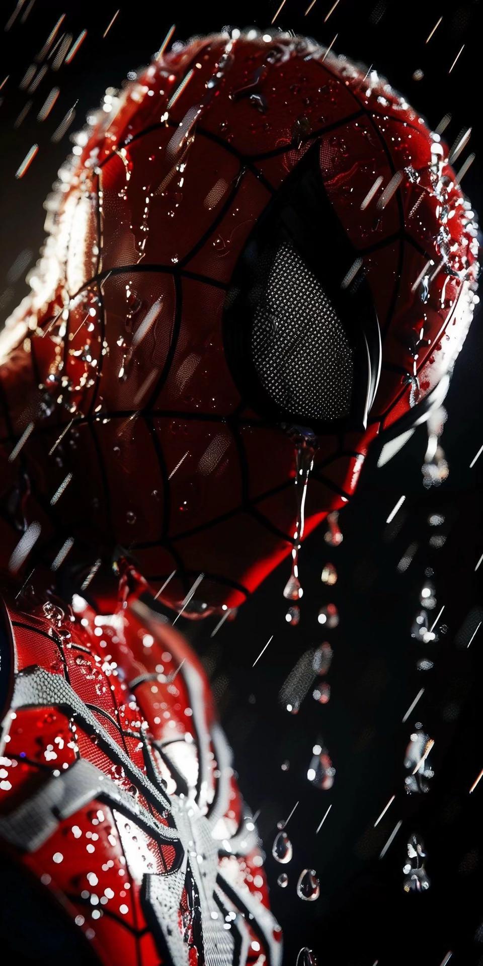 #spiderman #peter #parker #lluvia #marvel #rain
