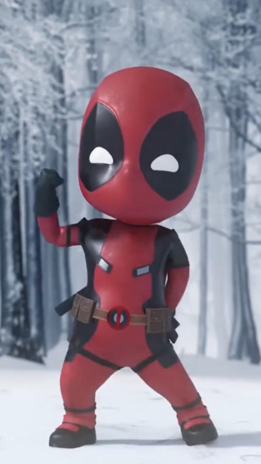 #deadpool #marvel #rojo #nieve #baile #dance