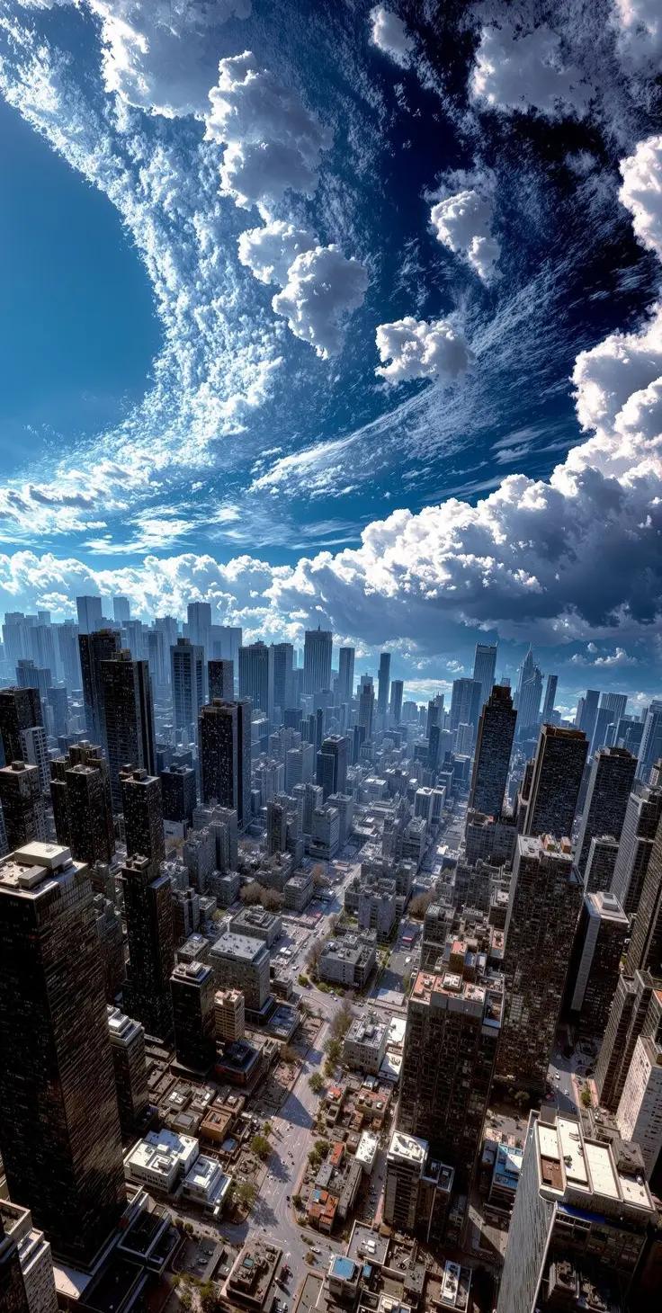 #ciudad #city #rascacielos #skyscraper #nubes #clouds #cielo #sky #futurista #futuristic #urbano #urban