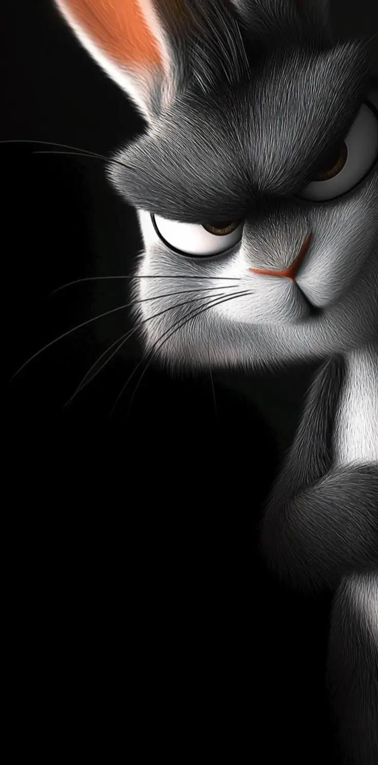 #conejo #bunny #enojado #angry #arte #art #oscuro #dark #divertido #funny #caricatura #cartoon