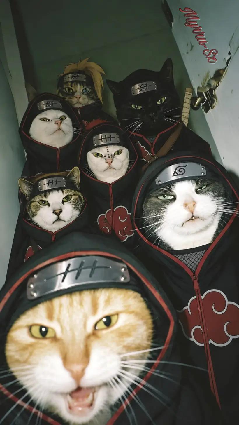 #gato #cat #naruto #akatsuki #anime #otaku #divertido #funny #lindo #cute #ninja #kawaii
