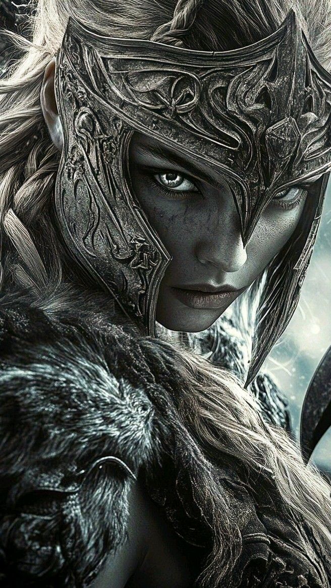 #guerrera #warrior #fantasia #fantasy #vikinga #viking #casco #helmet #batalla #battle #epica #epic