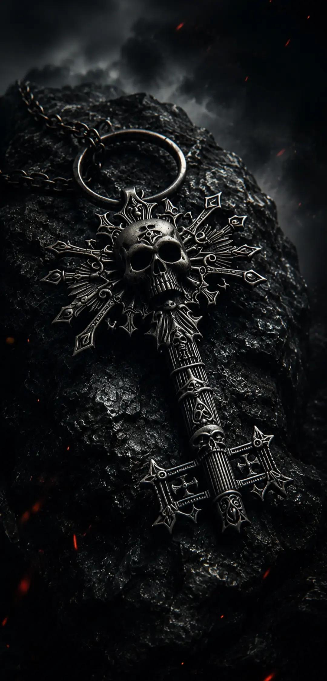 #llave #key #calavera #skull #gótico #gothic #oscuro #dark #joyeria #jewelry #misterio #mystery