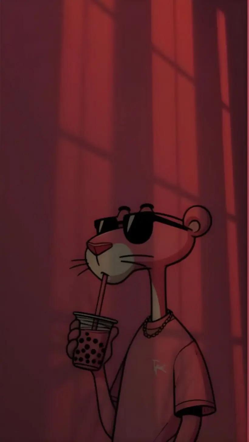 #panterarosa #pinkpanther #boba #burbuja #gafas #sunglasses #rosa #pink #aesthetic #cool #vibe #vibra